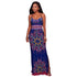 Plus Size Kuwait Dark Blue Multi-Color Aztec Print Maxi Dress #Maxi Dress #Blue